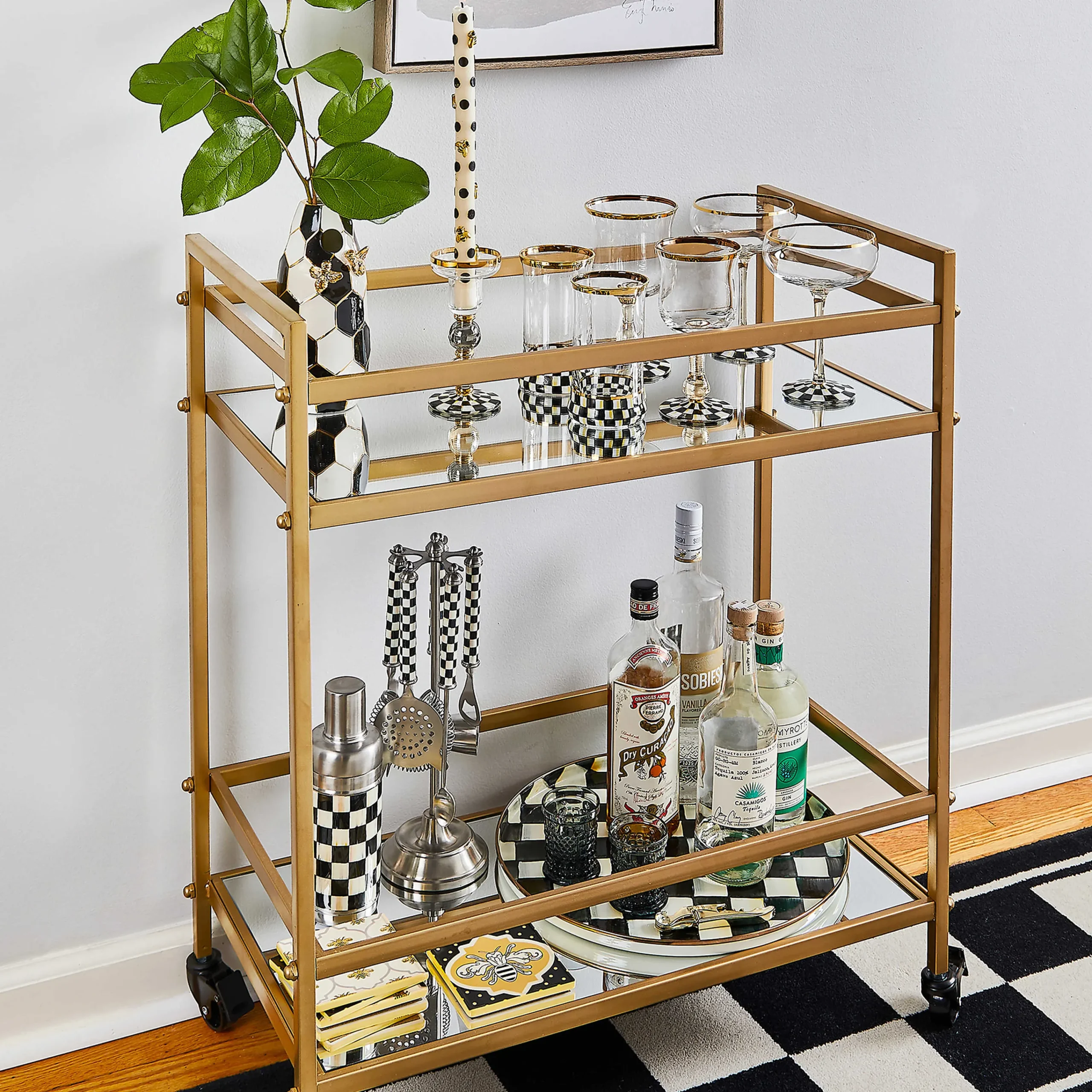 MacKenzie-Childs 3260 Bar Tool Set - Courtly Check* Outdoor Entertaining