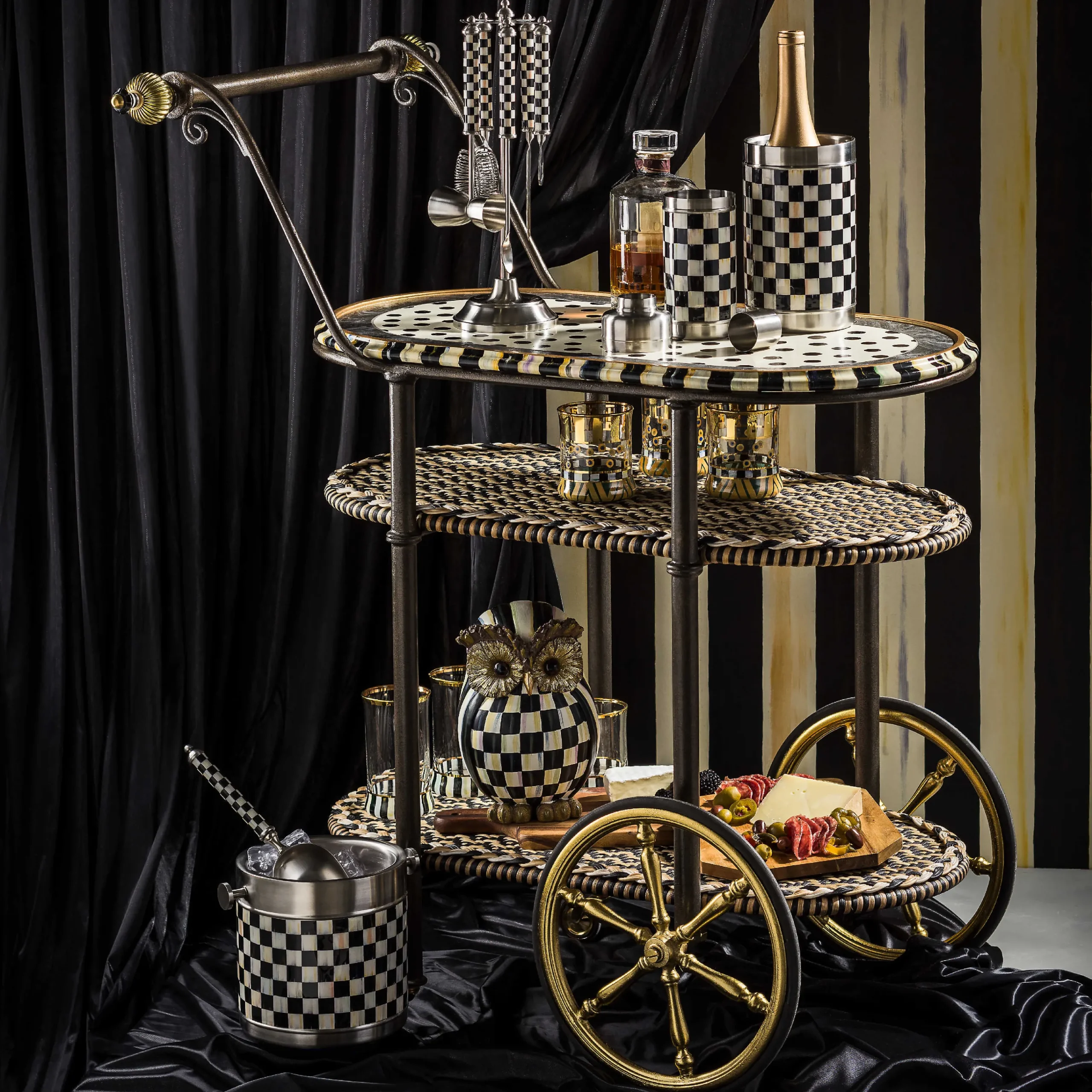 MacKenzie-Childs 3260 Wine Cooler - Courtly Check* Outdoor Entertaining