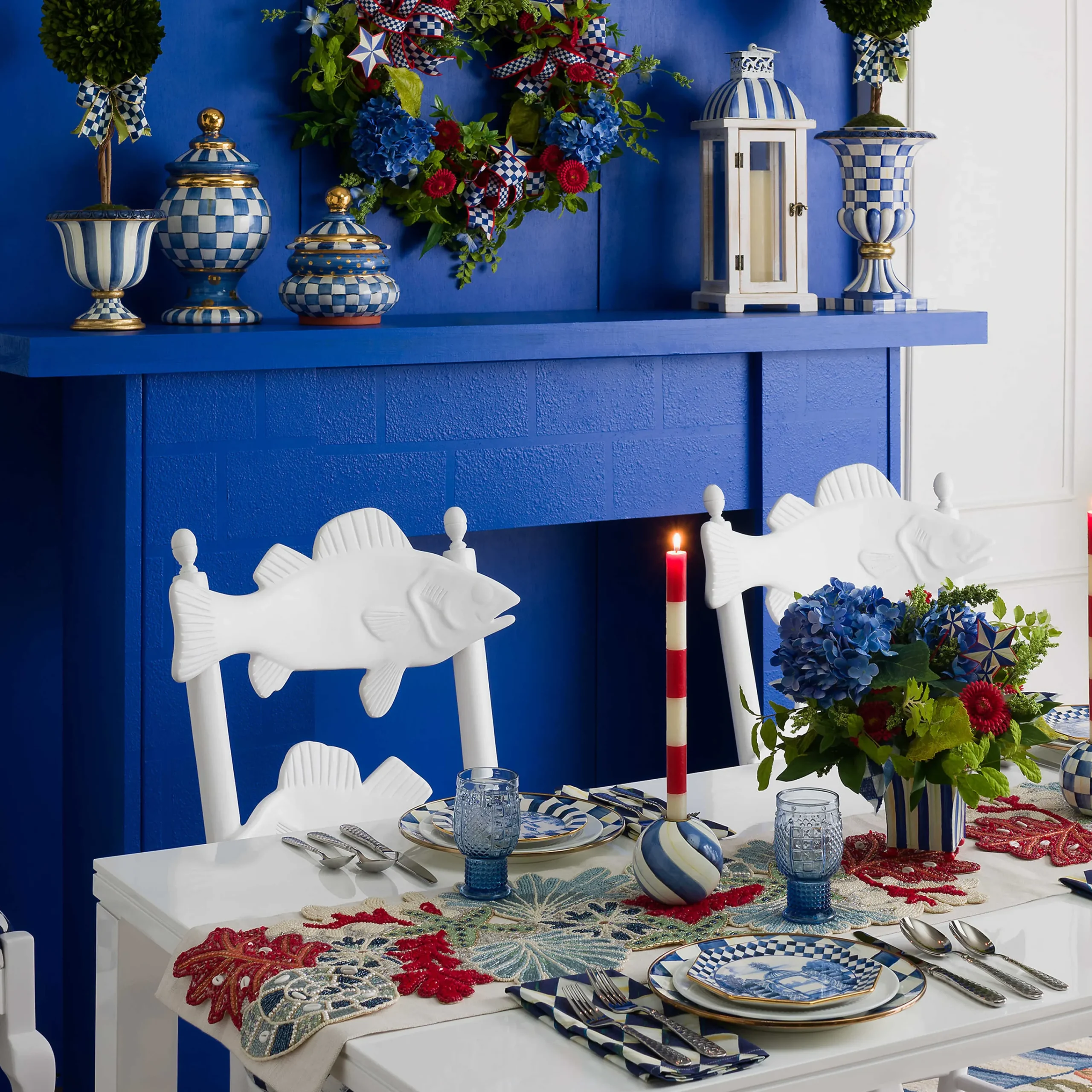 MacKenzie-Childs Americana Wreath* Entryway & Porch