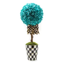 MacKenzie-Childs Aqua Topiary Drop In - Large* Greenery & Florals