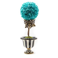 MacKenzie-Childs Aqua Topiary Drop In - Small* Greenery & Florals