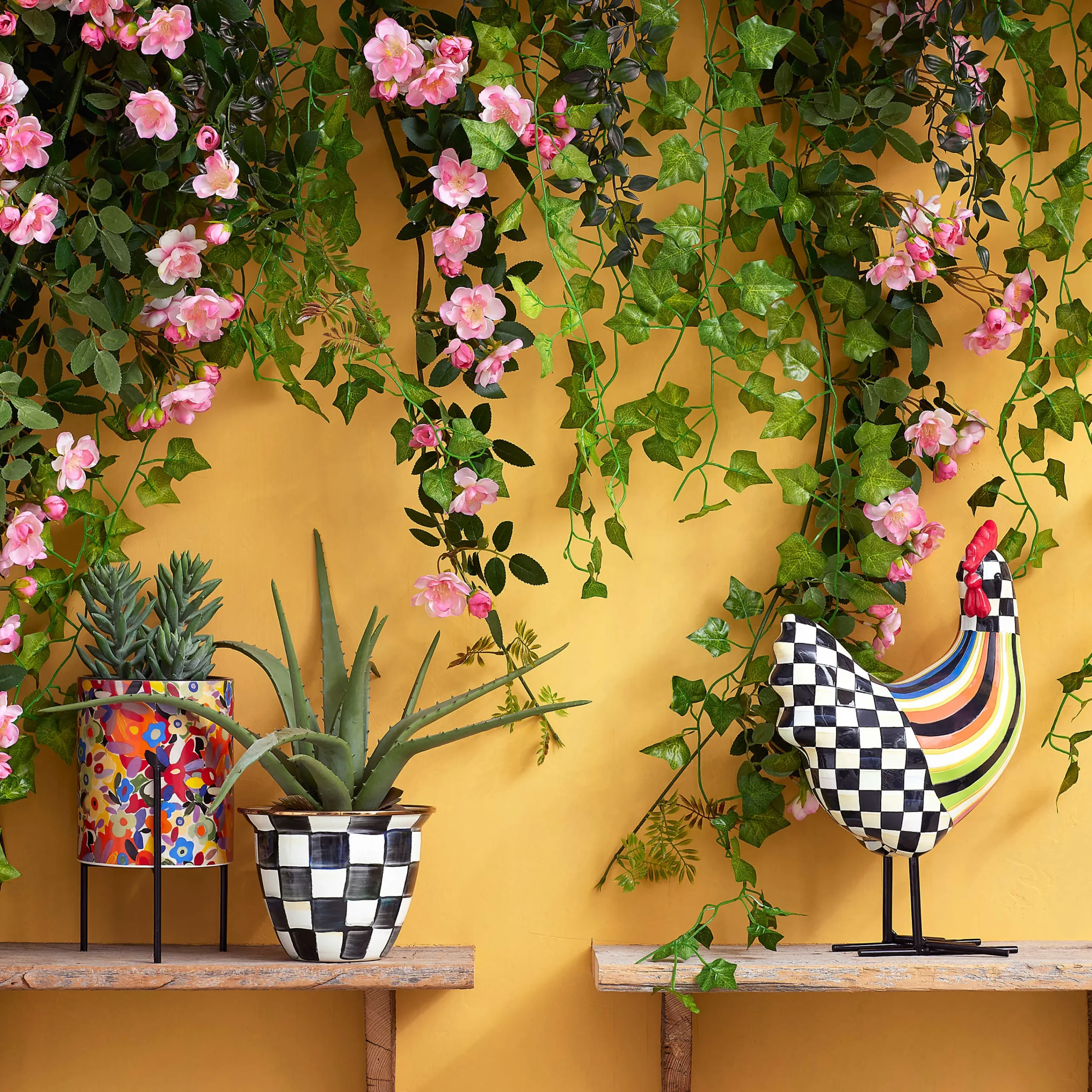 MacKenzie-Childs Avant Garden Chicken - Stripe* Room Accents