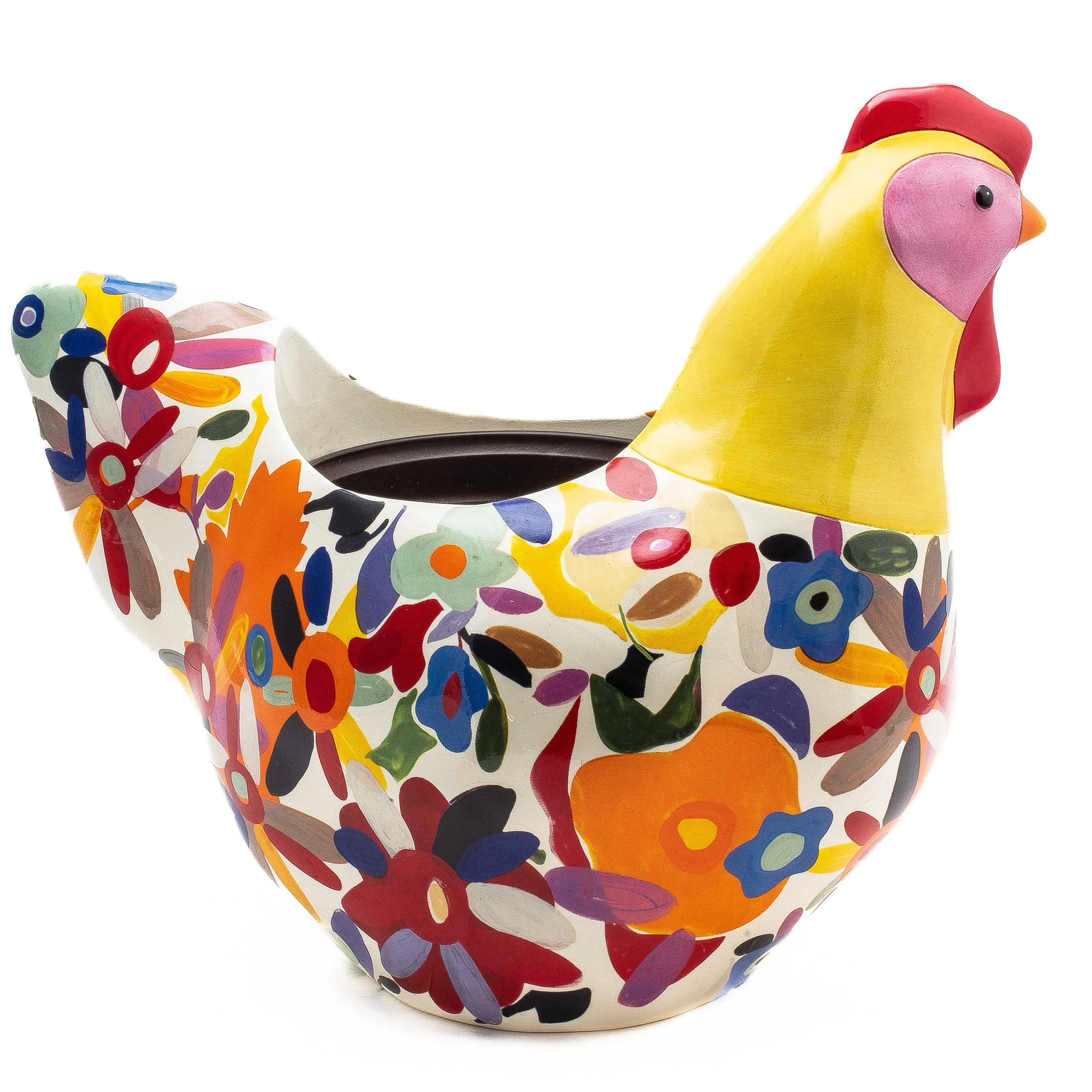 MacKenzie-Childs Avant Garden Chicken Planter - Floral* Pots & Planters