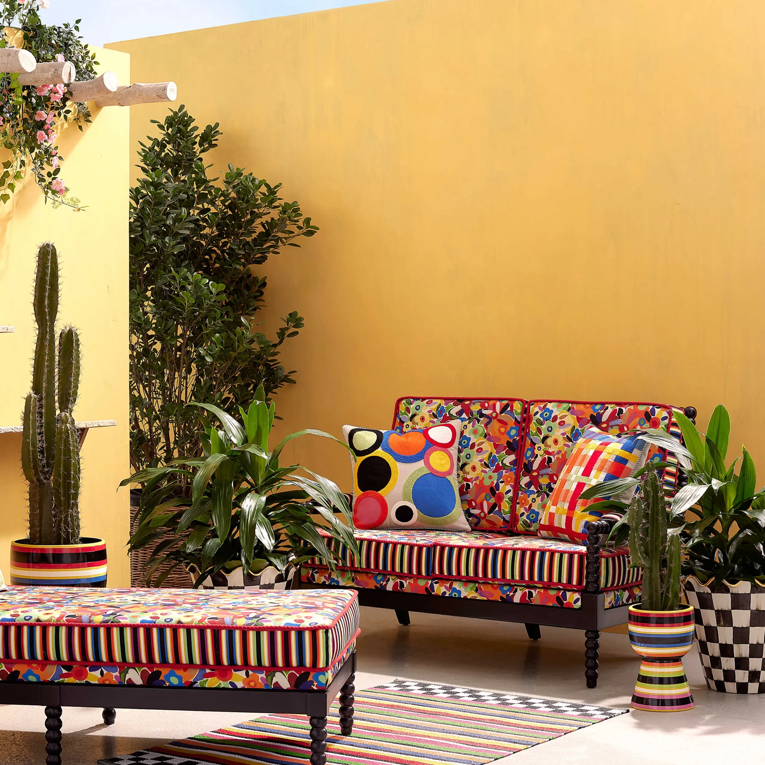 MacKenzie-Childs Avant Garden Striped Planter- Small* Pots & Planters