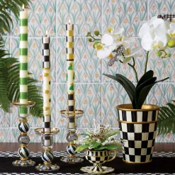 MacKenzie-Childs Bands Dinner Candles - Green - Set Of 2* Candles & Fragrances