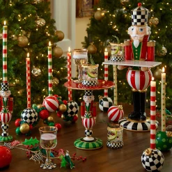 MacKenzie-Childs Bands Dinner Candles - Red - Set Of 2* Candles & Fragrances