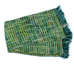MacKenzie-Childs Basket Weave Throw - Peacock* Pillows, Throws, & Cushions