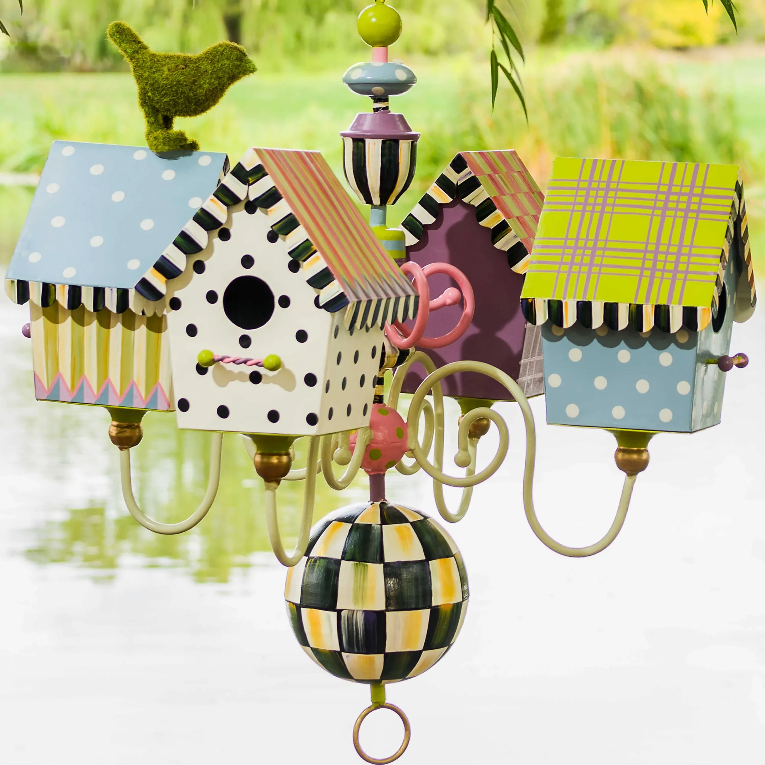 MacKenzie-Childs Birdhouse Chandelier* Garden Accessories