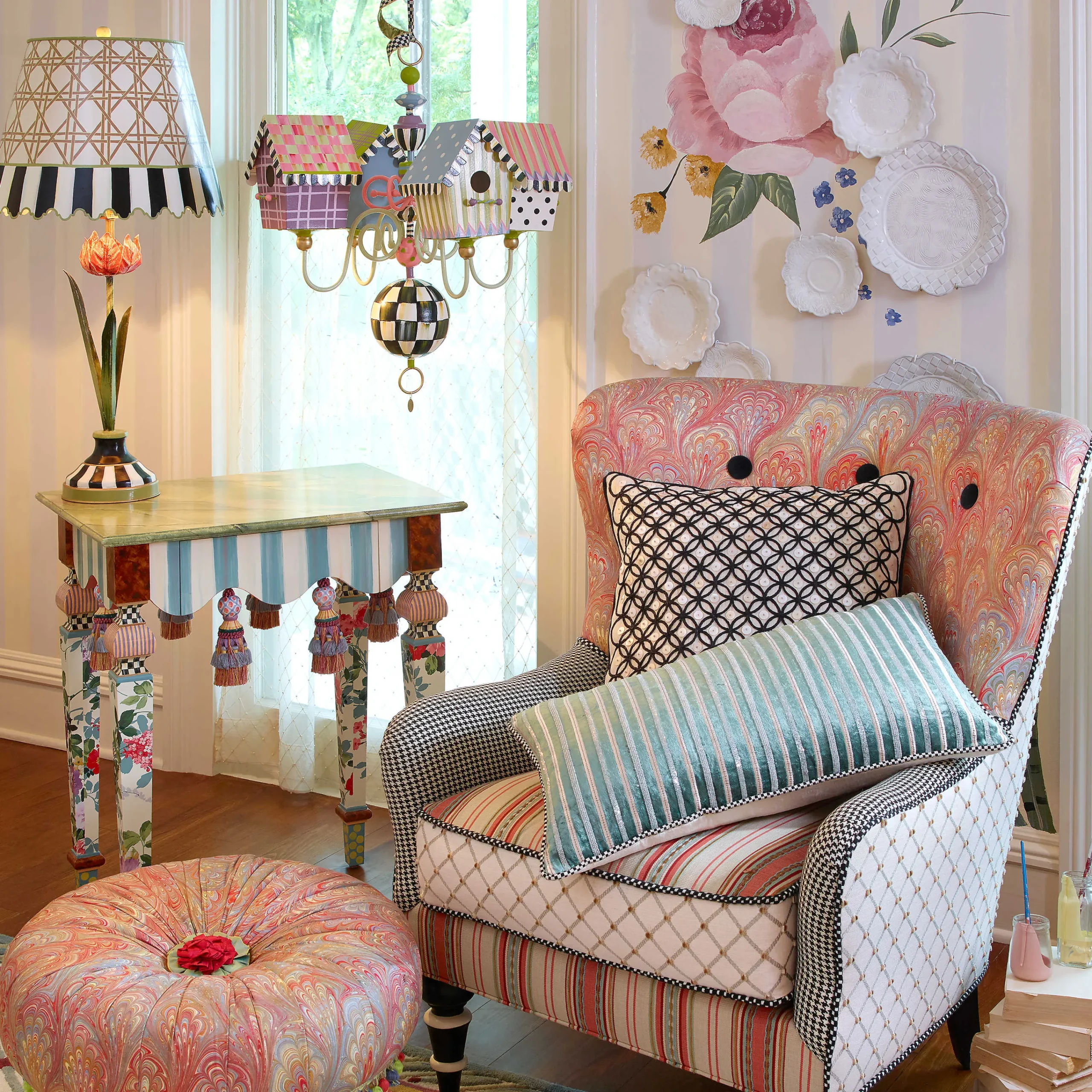 MacKenzie-Childs Birdhouse Chandelier* Garden Accessories