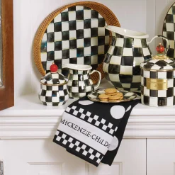 MacKenzie-Childs Black & White Dot Dish Towels - Set Of 3* Kitchen & Table Linens