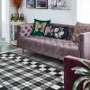 MacKenzie-Childs Black & White Tartan Rug - 5'1" X 8'2"* Rugs