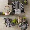 MacKenzie-Childs Black & White Zig Zag Oven Mitts - Set Of 2* Kitchen & Table Linens