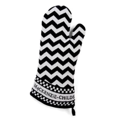 MacKenzie-Childs Black & White Zig Zag Oven Mitts - Set Of 2* Kitchen & Table Linens