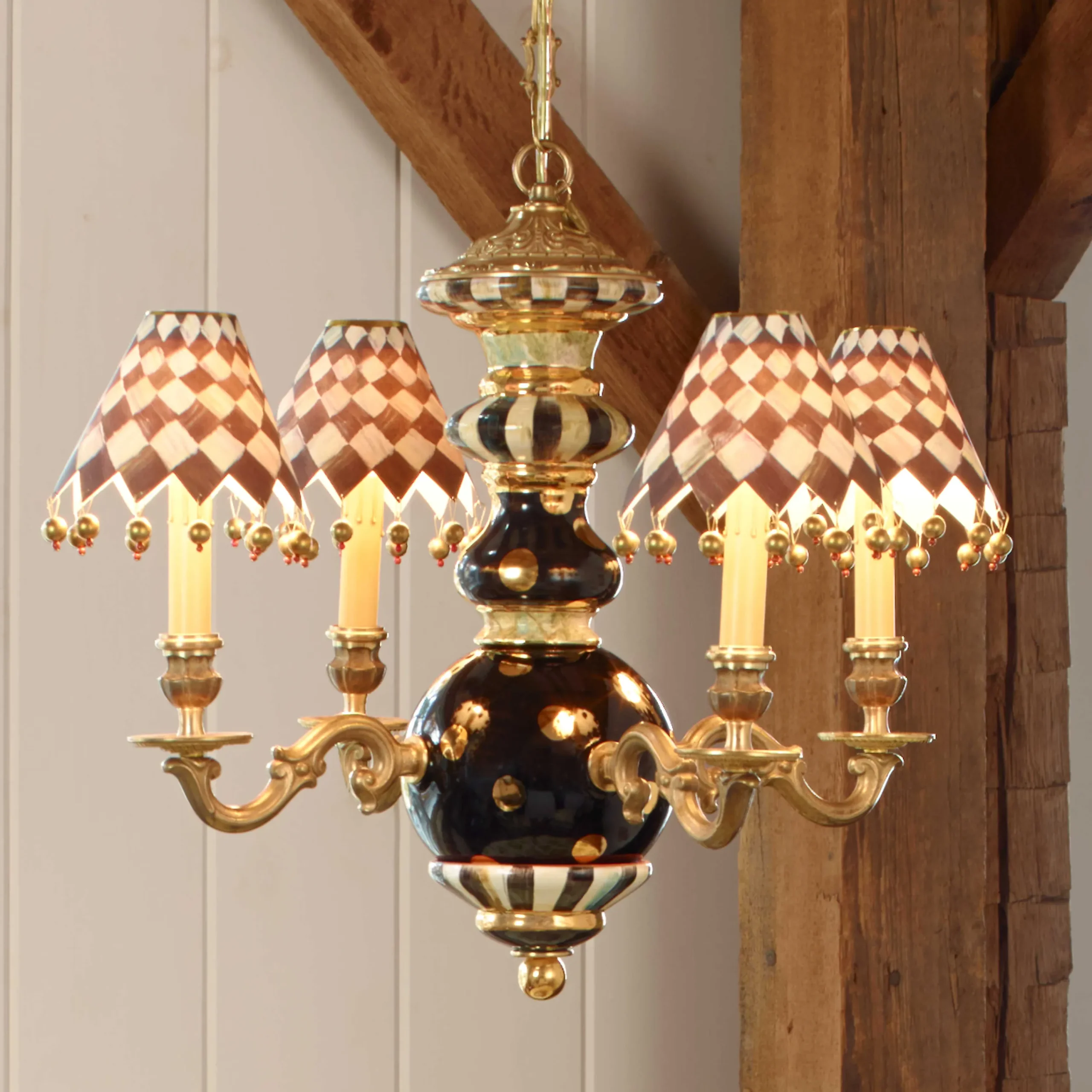 MacKenzie-Childs Black Tie Chandelier* Lighting