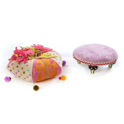 MacKenzie-Childs Bleeding Hearts Footstool* Living Room