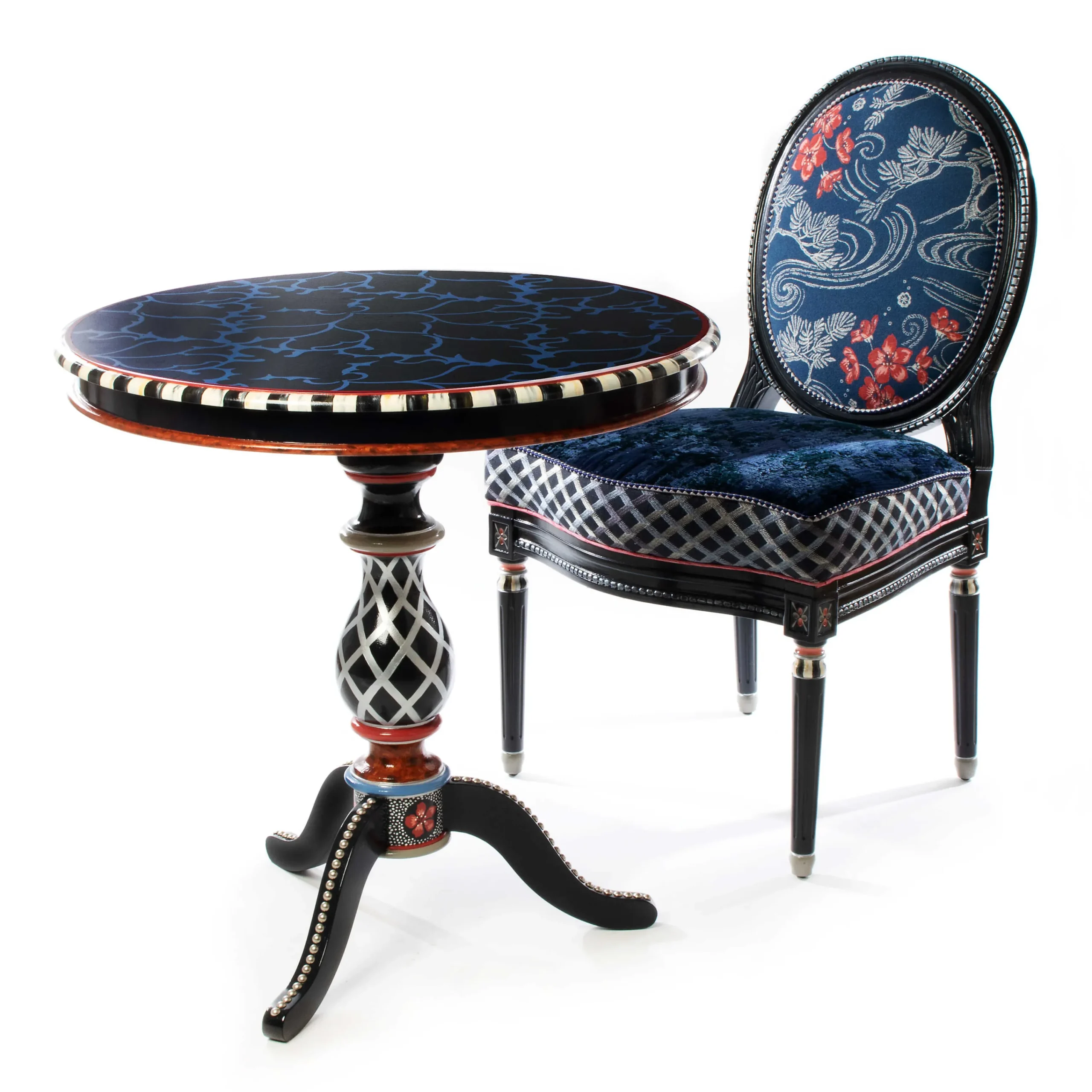 MacKenzie-Childs Bluetopia Side Chair* Living Room