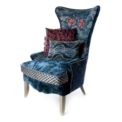 MacKenzie-Childs Bluetopia Wing Chair* Living Room