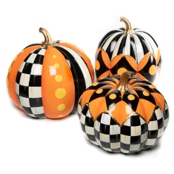 MacKenzie-Childs Boo Courtly Check Pumpkin* Room Accents