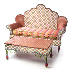 MacKenzie-Childs Breezy Poppy Outdoor Loveseat* Outdoor Furniture