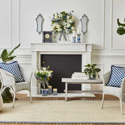 MacKenzie-Childs Cable Wool Sisal - Royal - 6' X 9' Rug* Rugs