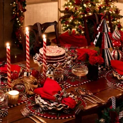 MacKenzie-Childs Candy Cane Dinner Candles - Set Of 2* Candles & Fragrances