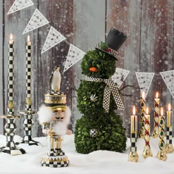 MacKenzie-Childs Check Dinner Candles - Black & Ivory - Set Of 2* Candles & Fragrances