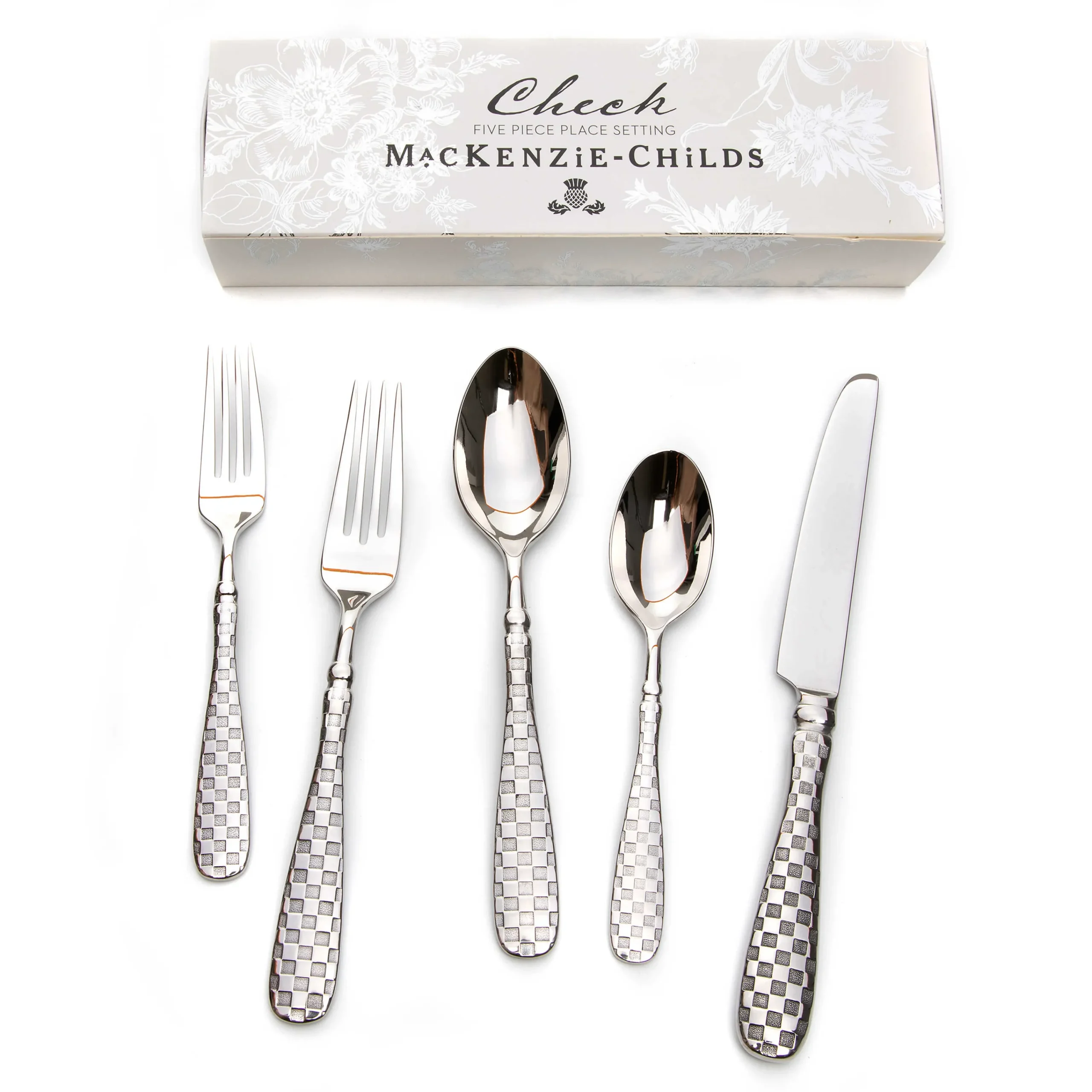 MacKenzie-Childs Check Flatware - 5-Piece Place Setting* Outdoor Entertaining