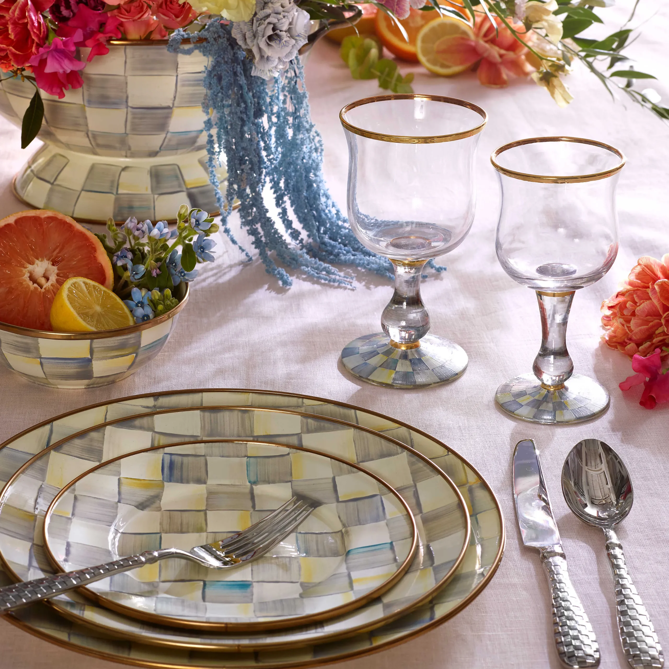 MacKenzie-Childs Check Flatware - 5-Piece Place Setting* Outdoor Entertaining