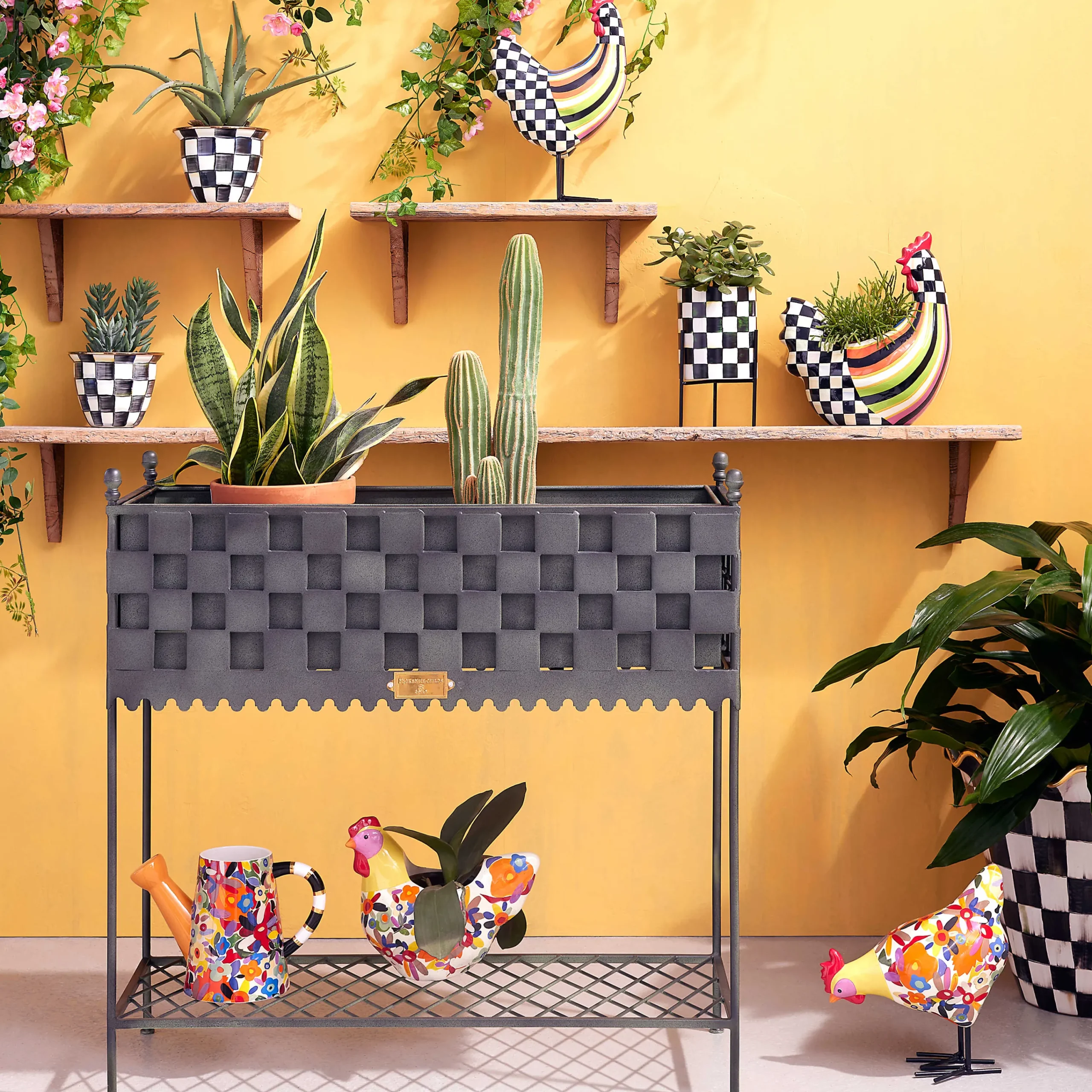 MacKenzie-Childs Check It Out Planter* Pots & Planters