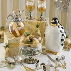 MacKenzie-Childs Check Salad Serving Set - Gold* Serveware