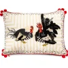 MacKenzie-Childs Chicken And Rooster Lumbar Pillow* Pillows, Throws, & Cushions