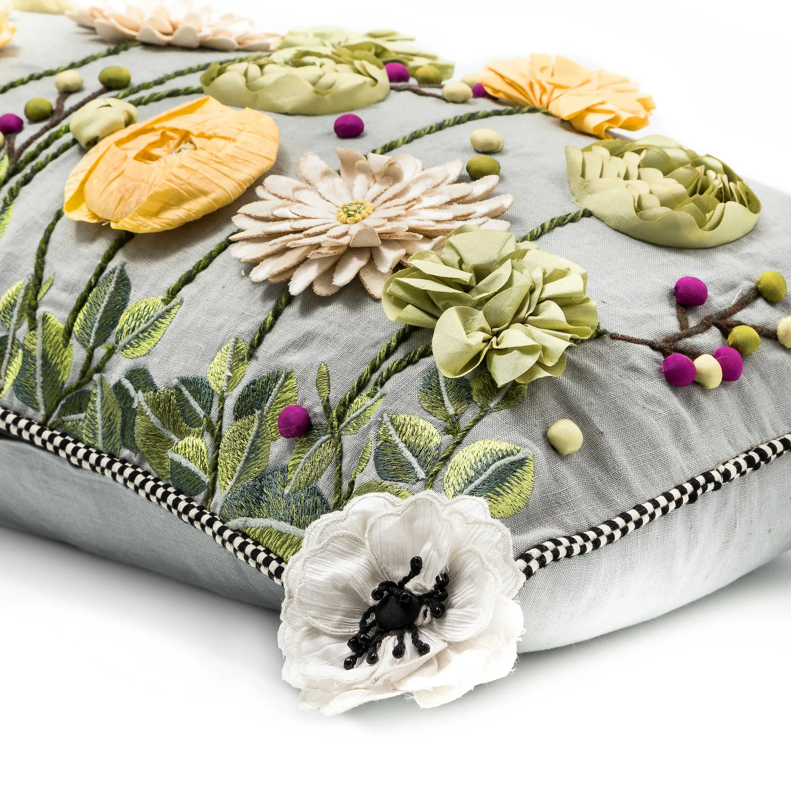 MacKenzie-Childs Coming Up Daisies Lumbar Pillow* Pillows, Throws, & Cushions
