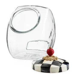 MacKenzie-Childs Cookie Jar With Courtly Check Enamel Lid* Kitchen Storage & Organization