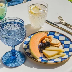 MacKenzie-Childs Coquette Goblet - Blue* Outdoor Entertaining