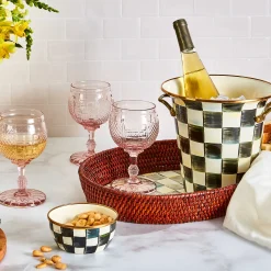 MacKenzie-Childs Coquette Goblet - Pink* Outdoor Entertaining