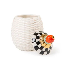 MacKenzie-Childs Courtly Basket Weave Canisters -Set Of 2* Kitchen Storage & Organization