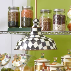 MacKenzie-Childs Courtly Check Barn Pendant Lamp - 12"* Lighting