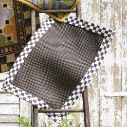 MacKenzie-Childs Courtly Check Black Sisal Rug - 2' X 3'* Rugs