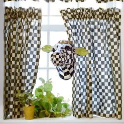 MacKenzie-Childs Courtly Check Cafe Curtains - Set Of 2* Room Accents