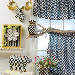 MacKenzie-Childs Courtly Check Cafe Curtains - Set Of 2* Room Accents