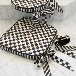 MacKenzie-Childs Courtly Check Chair Cushion* Pillows, Throws, & Cushions