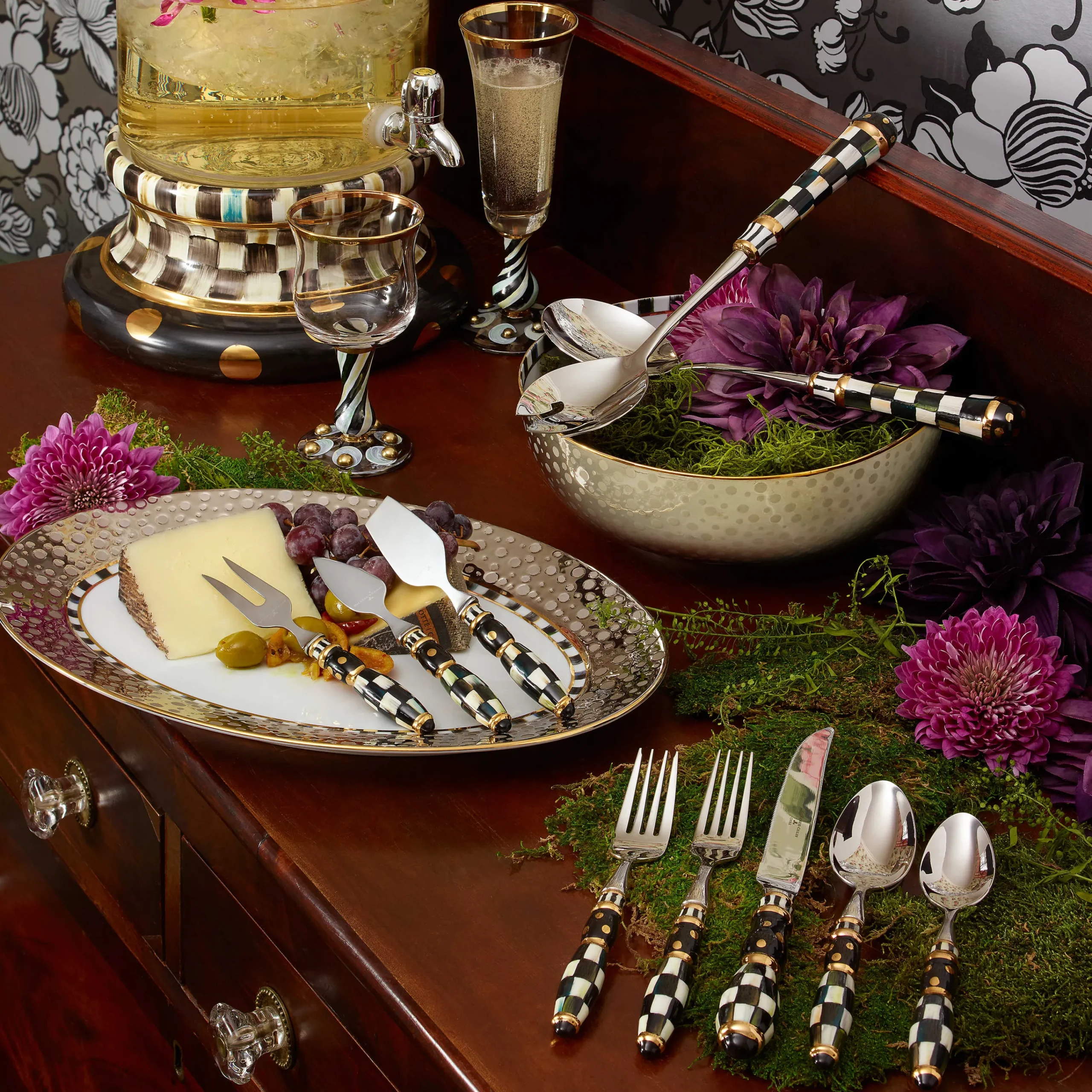 MacKenzie-Childs Courtly Check Cheese Knife Set* Outdoor Entertaining