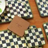 MacKenzie-Childs Courtly Check Cork Back Coasters - Set Of 4* Outdoor Entertaining