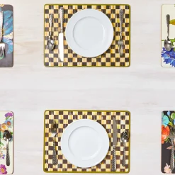 MacKenzie-Childs Courtly Check Cork Back Placemats - Set Of 4* Outdoor Entertaining