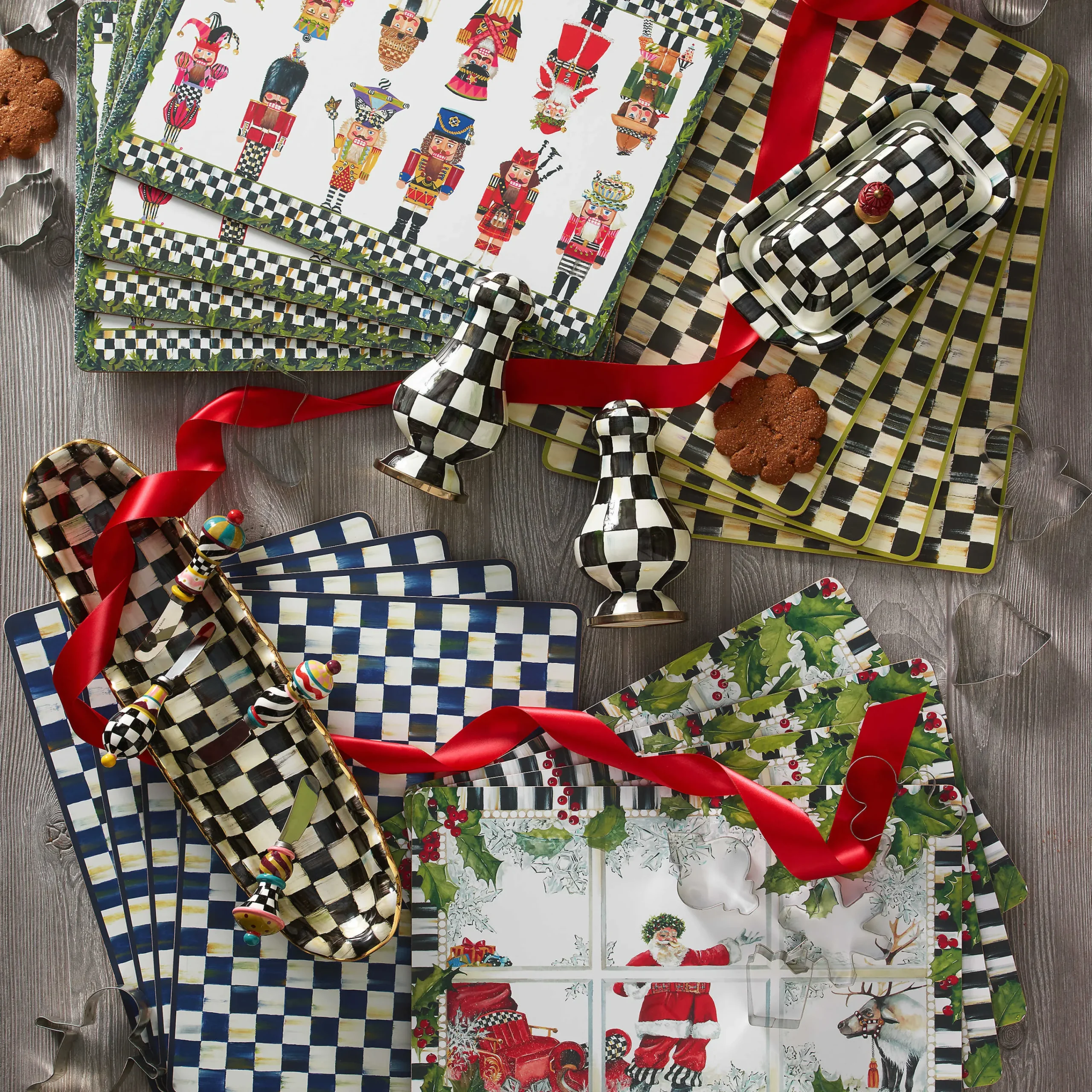 MacKenzie-Childs Courtly Check Cork Back Placemats - Set Of 4* Outdoor Entertaining