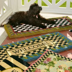 MacKenzie-Childs Courtly Check Double Door Entrance Mat* Outdoor Rugs & Mats