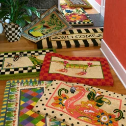 MacKenzie-Childs Courtly Check Double Door Entrance Mat* Outdoor Rugs & Mats