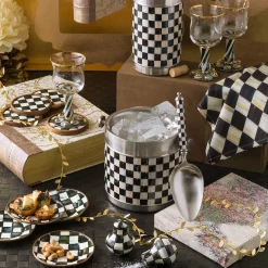 MacKenzie-Childs Courtly Check Enamel Appetizer Plates - Set Of 4* Outdoor Entertaining