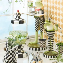 MacKenzie-Childs Courtly Check Enamel Beverage Hostess* Outdoor Entertaining