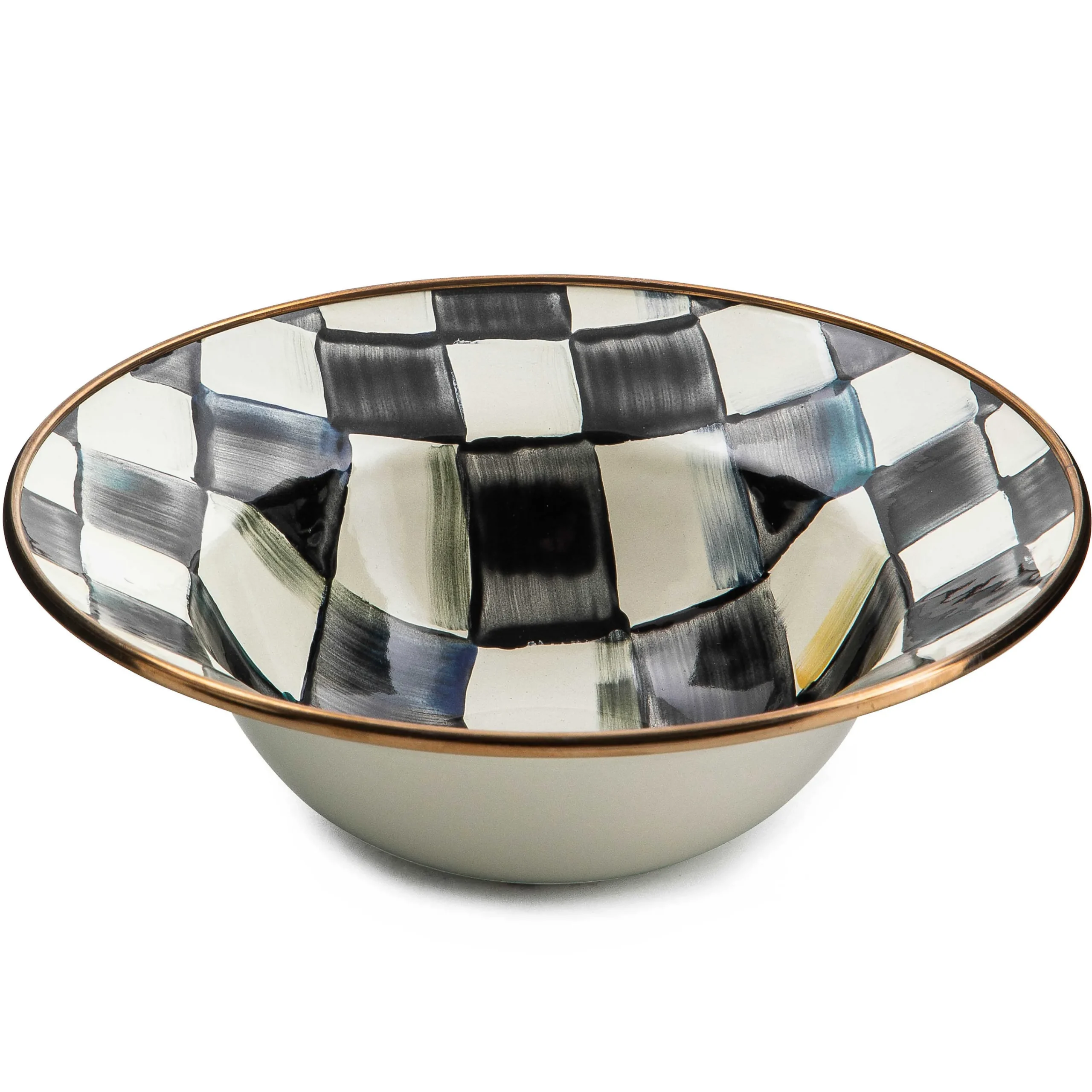MacKenzie-Childs Courtly Check Enamel Breakfast Bowl* Outdoor Entertaining